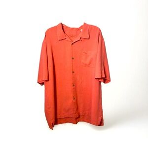 Tommy Bahama Short Sleeve Shirt mens XL Island Zone‎ waffle texture resort beach